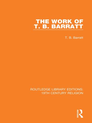 cover image of The Work of T. B. Barratt